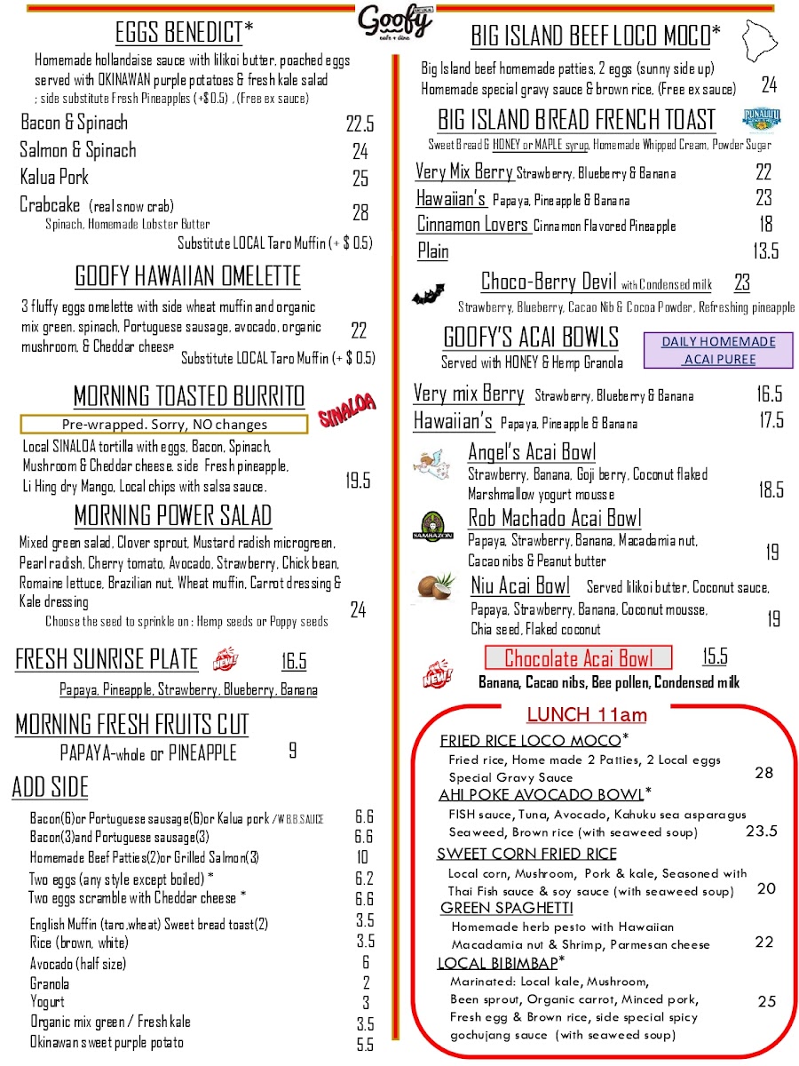 GOOFY Cafe & Dine Menu - Image 3