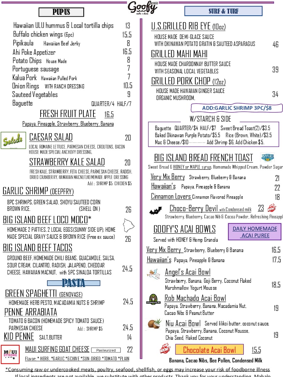 GOOFY Cafe & Dine Menu - Image 4
